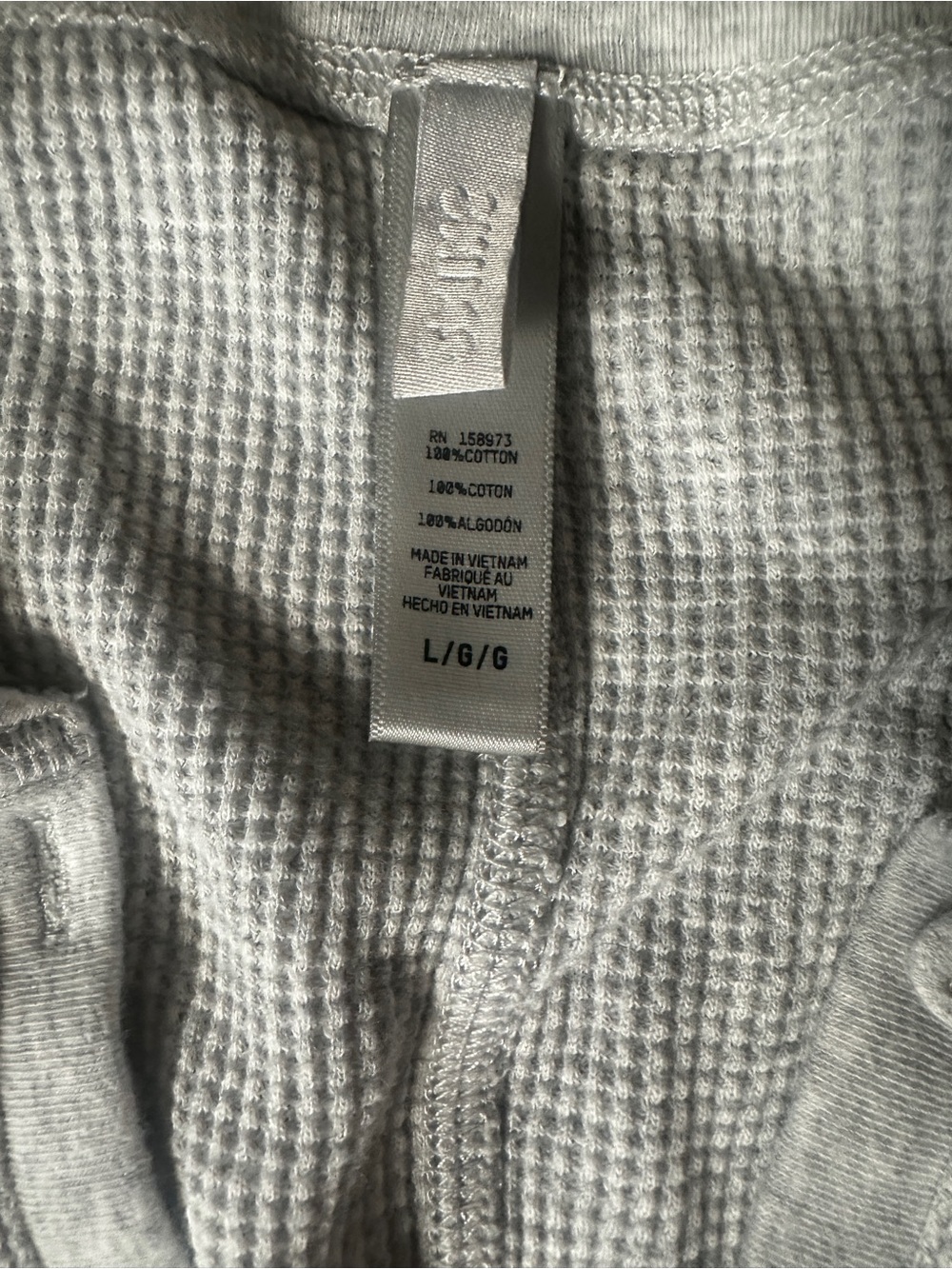 Skims 100% cotton gray romper - Picture 2 of 5